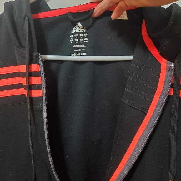Super Retro Rare Adidas Hoodie Jacket - Picture 3 of 3